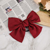 Red hairgrip with bow, hairpin, hairpins, hair accessory, simple and elegant design, Lolita style