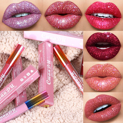 Cross-border same item diamond metal lip color lipstick gloss, swipe a little, iridescent sparkling pearlescence, AliExpress foreign trade