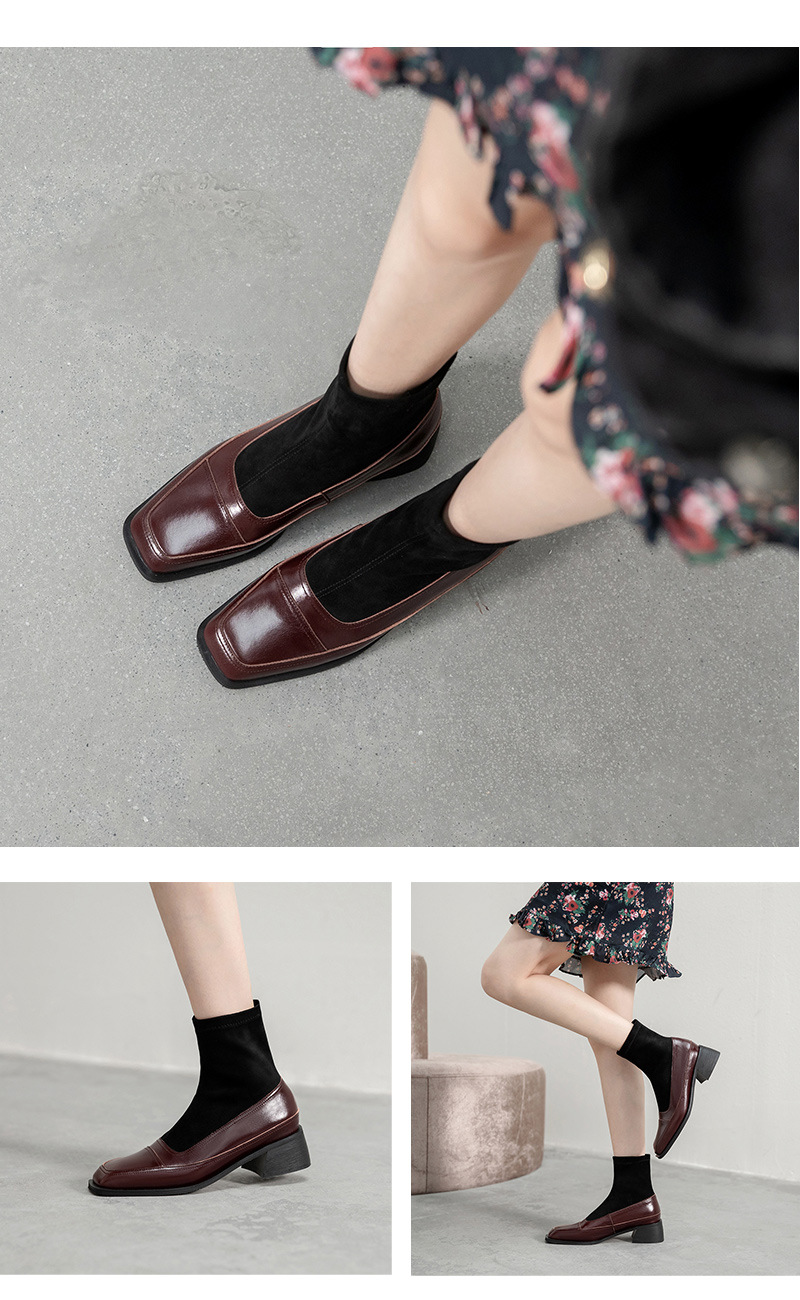 Chiko Yolanda Square Toe Block Heels Boots