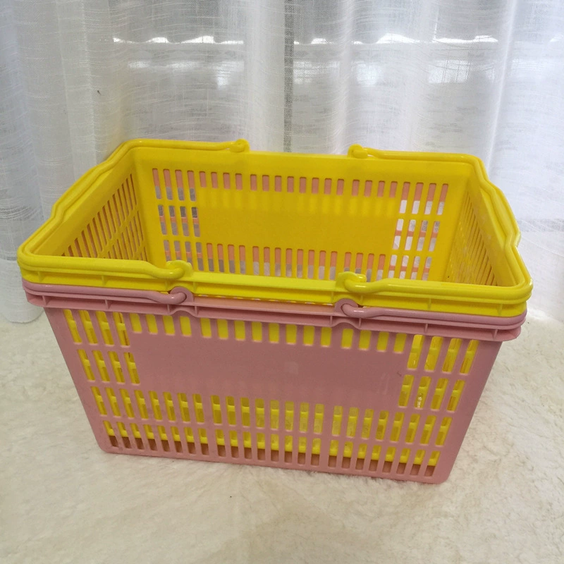 Корзина для покупок супермаркета Корзина для покупок Ручная корзина Пластиковая корзина Бытовая Большая маленькая коробка для покупок Мини-круглосуточный магазин