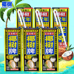海南特產 椰樹牌椰子汁植物蛋白飲料婚宴椰奶飲品245ml*6紙盒裝
