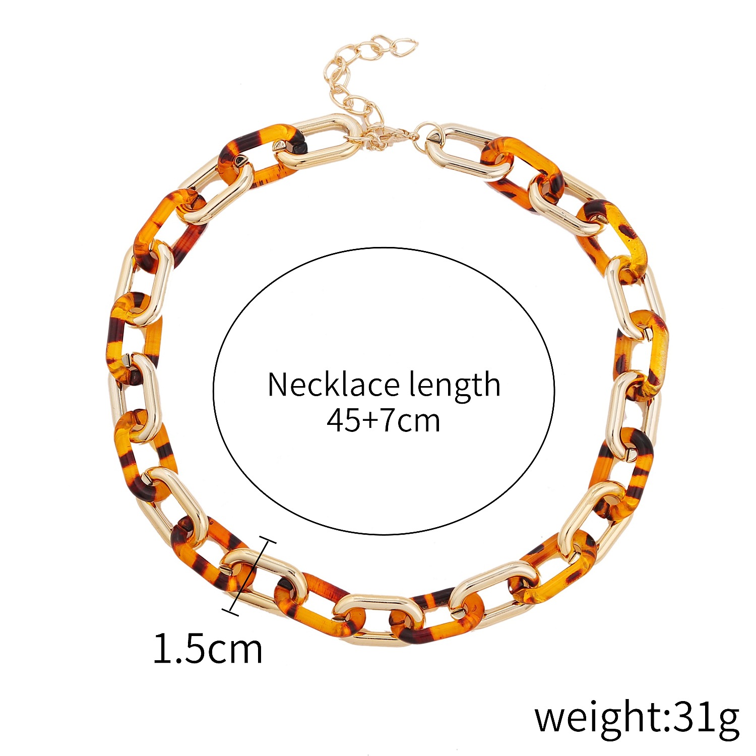 Personalised Acrylic Chain Necklace For Women Statement Jewellery_voghion.com