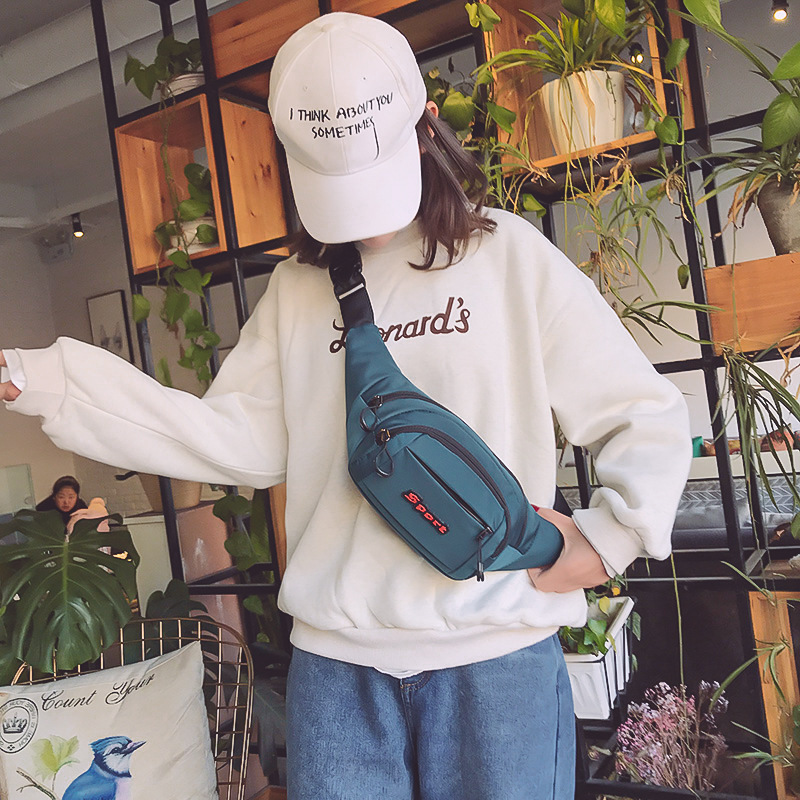 2021 nuevo bolso de cintura para hombres deportes al aire libre impermeable crossbody mochila coreano multifuncional bolsa de pecho de tela lavada de nylon