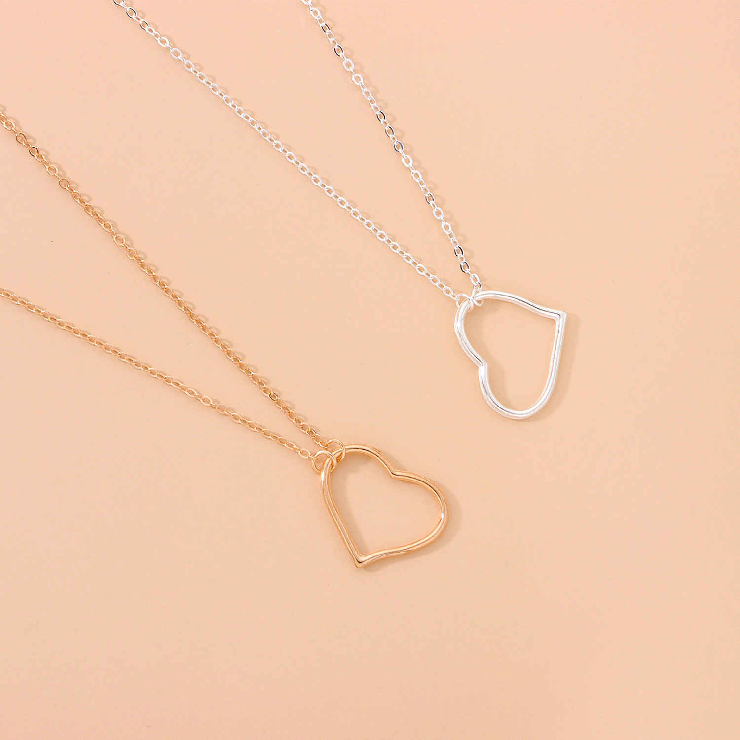 Basic Heart Shape Metal Plating Waist Chain