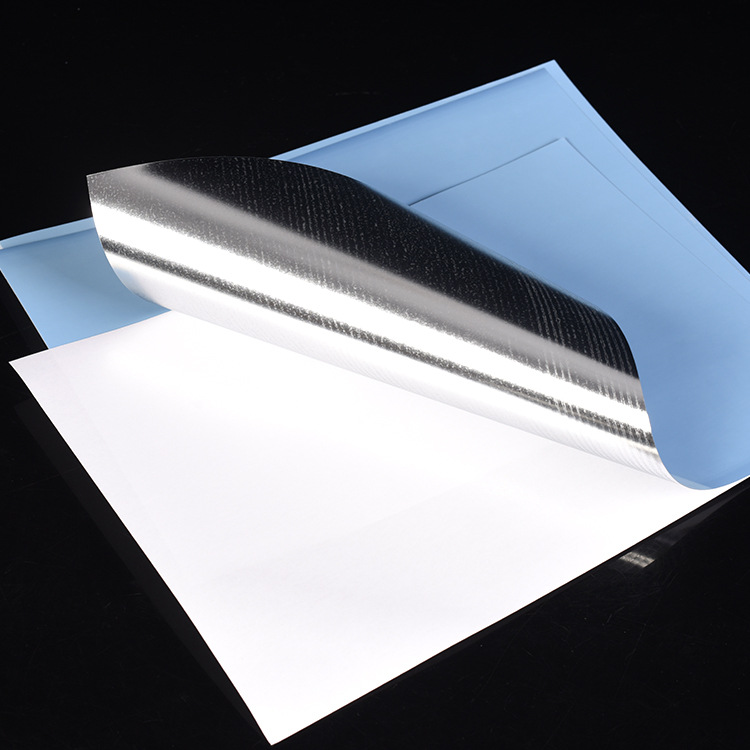 RC impermeable plata brillante adhesivo PET adhesivo DIY impresión de alta precisión A4 brillante película aluminizada agua papel adhesivo