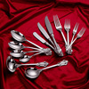 304亚马逊西式套装外贸北欧宫廷系列刀叉勺套装浮雕餐具4件套礼品