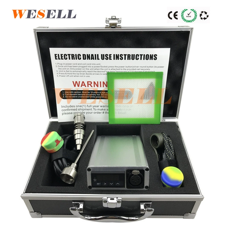 PID серебряная алюминиевая коробка Enail DIY термостат сухой горящий костюм нагревательная катушка титановый гвоздь, гвоздь E D