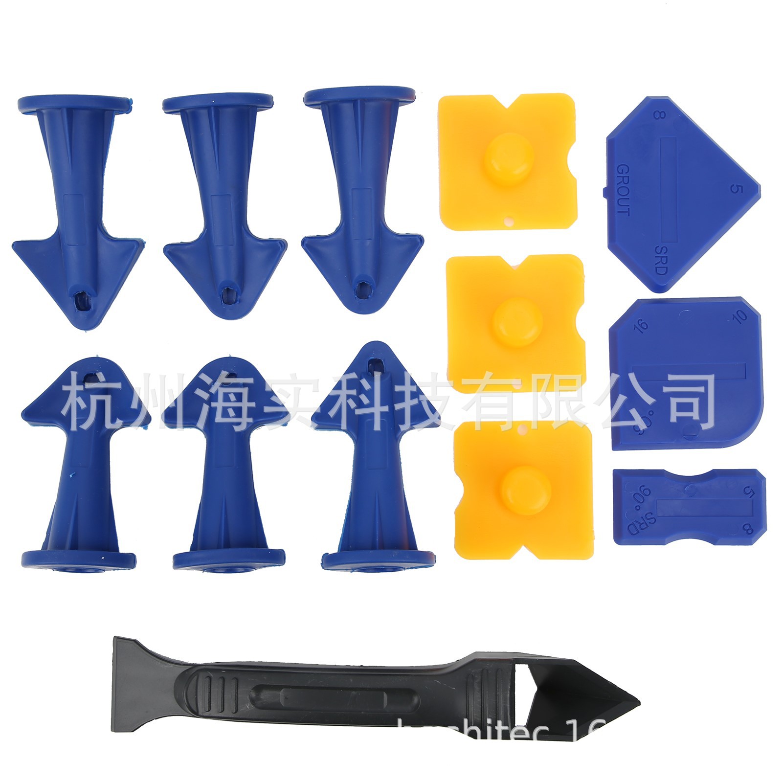 跨境塑料尖嘴和铲胶器套装多角度刮板清除残胶美缝喷嘴13件套