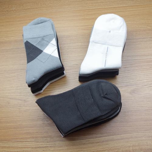 Men's bamboo fiber business mid-calf socks, spring and summer thin solid color men's socks, sweat-absorbent and deodorant manufacturer wholesale socks