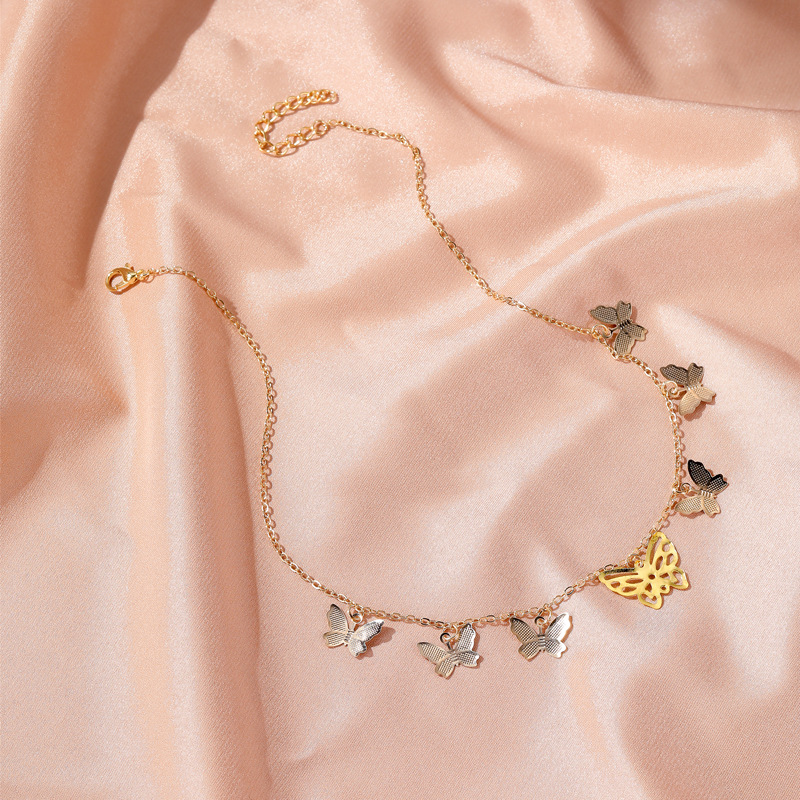 Butterfly Necklace Hollowed Out Personalized Minimalist Style_voghion.com