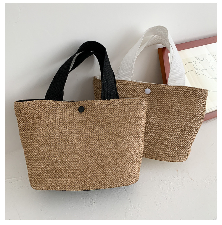 Holiday Style Large Capacity Portable Straw Bag display picture 4