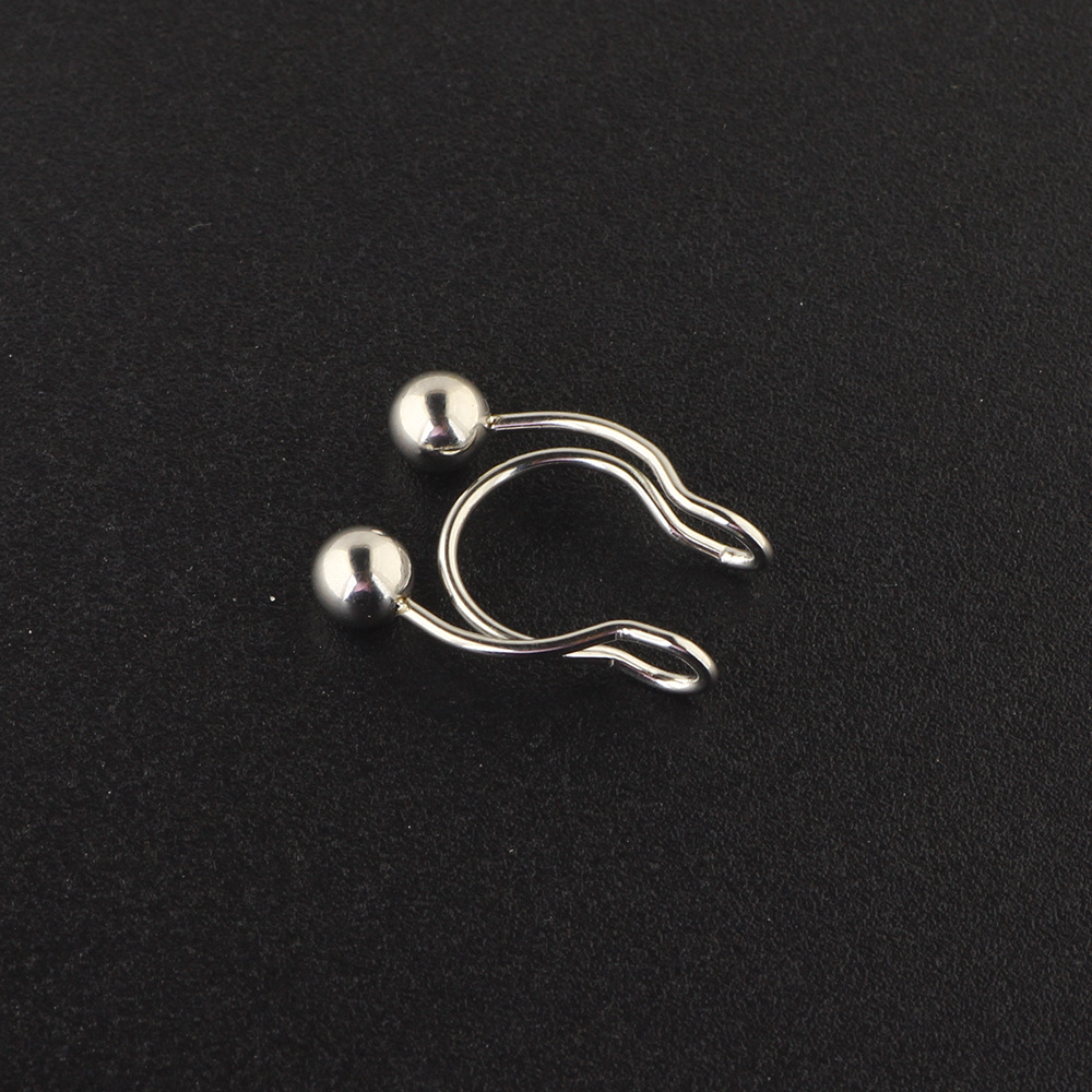 8/10mm C-Shaped Antler Stainless Steel Nose Ring Nose Nail for Human Body Piercing Jewelry detail image 9