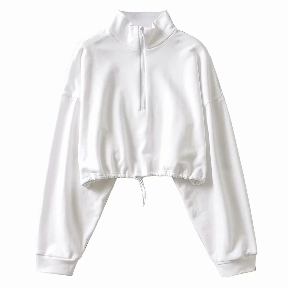 autumn and winter new drawstring short zipper jacket NSAC13931