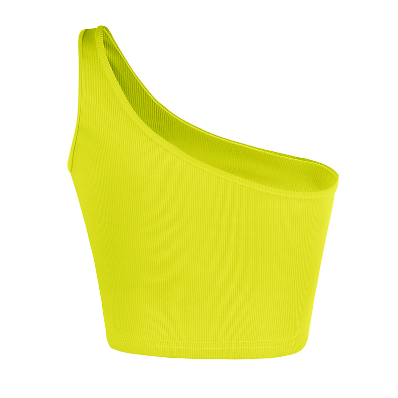 solid color one shoulder vest NSZH21718