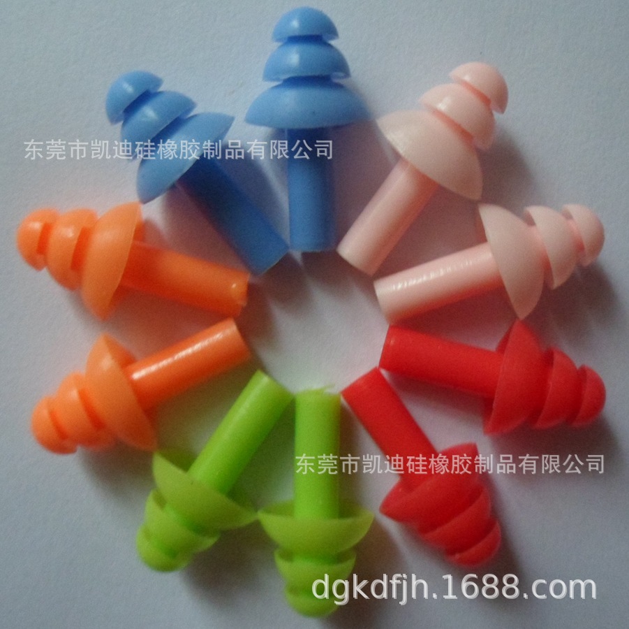 长款耳塞 硅胶耳塞 二次成型 双色碗型硅胶塞 3.8内径子弹头耳塞