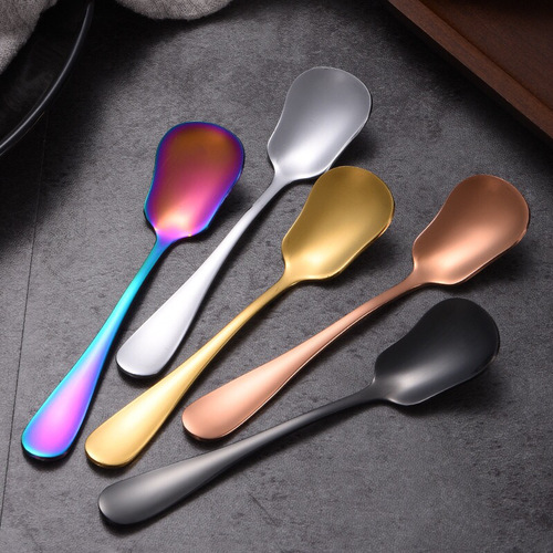 Korean stainless steel spoon creative colorful ice cream dessert spoon hotel children's coffee spoon household spoon tableware