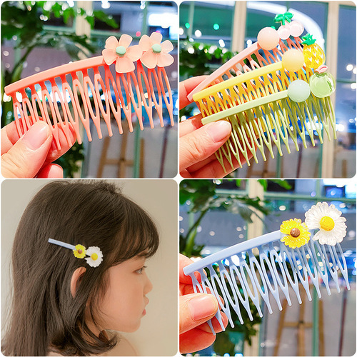 Children's hairpins for broken hair, anti-slip hair accessories, baby hair combs, little girls cartoon combs, bangs clips, girls' hairpins