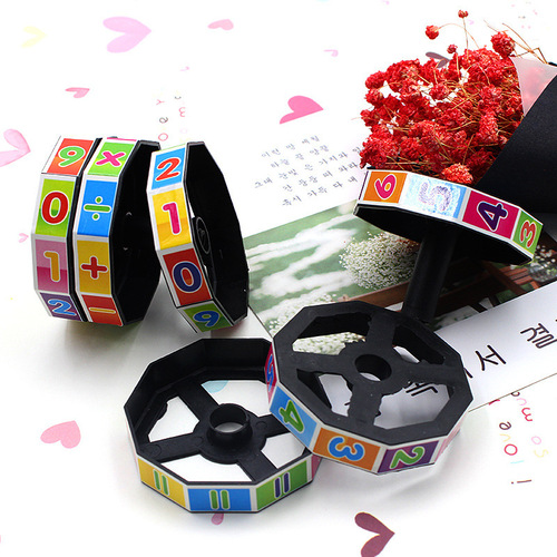 Children's digital Rubik's cube cylindrical Rubik's cube baby early education arithmetic Rubik's cube educational toy stall supply wholesale