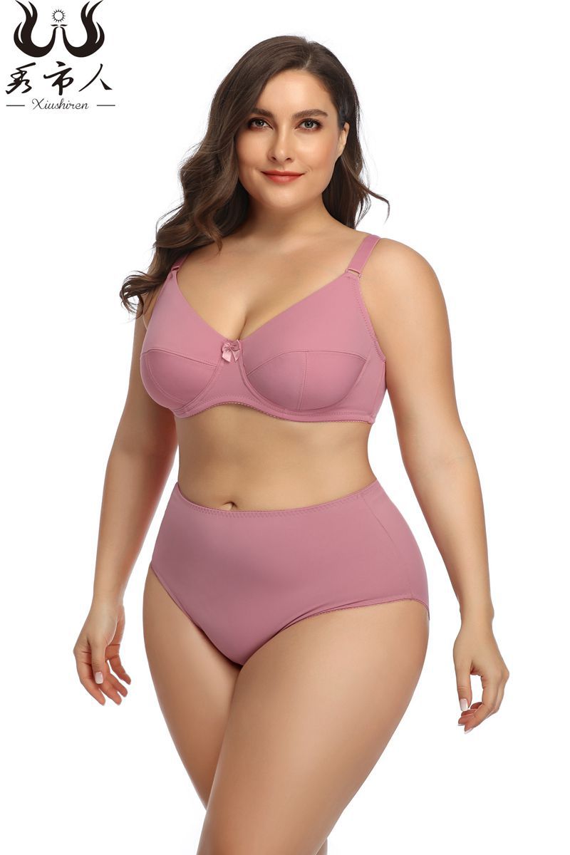 Glossy plus size bra set Europe and the...