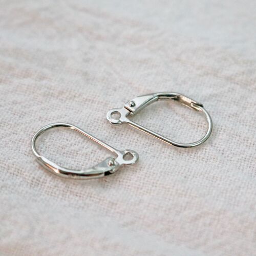 925 Pure Silver French Ear Hook DIY Pure Silver Jewelry Accessories French Ear Hook D-Shaped Clasp Jewelry Accessories Wholesale