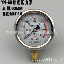 油压 液压 抗震 耐震压力表YN60 1.6mpa M14*1.5气压 水压 防震