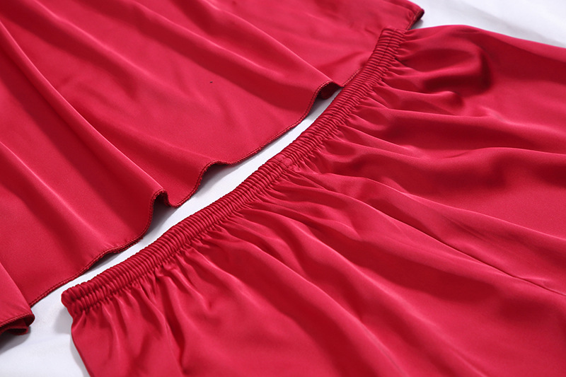 Korean sling silk sexy pajamas five-piece set  NSMR7790