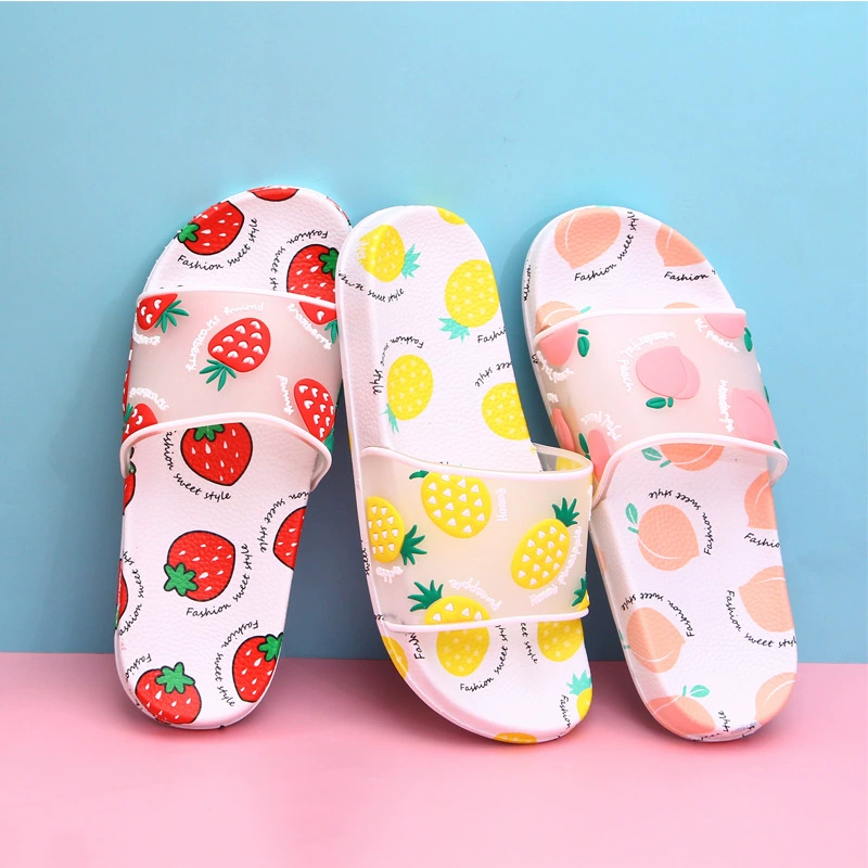 Сет Red fruits сланцы Женские Xia милые девочки сердечко Ин Фэнцзю дом и на улице желейные тапочки