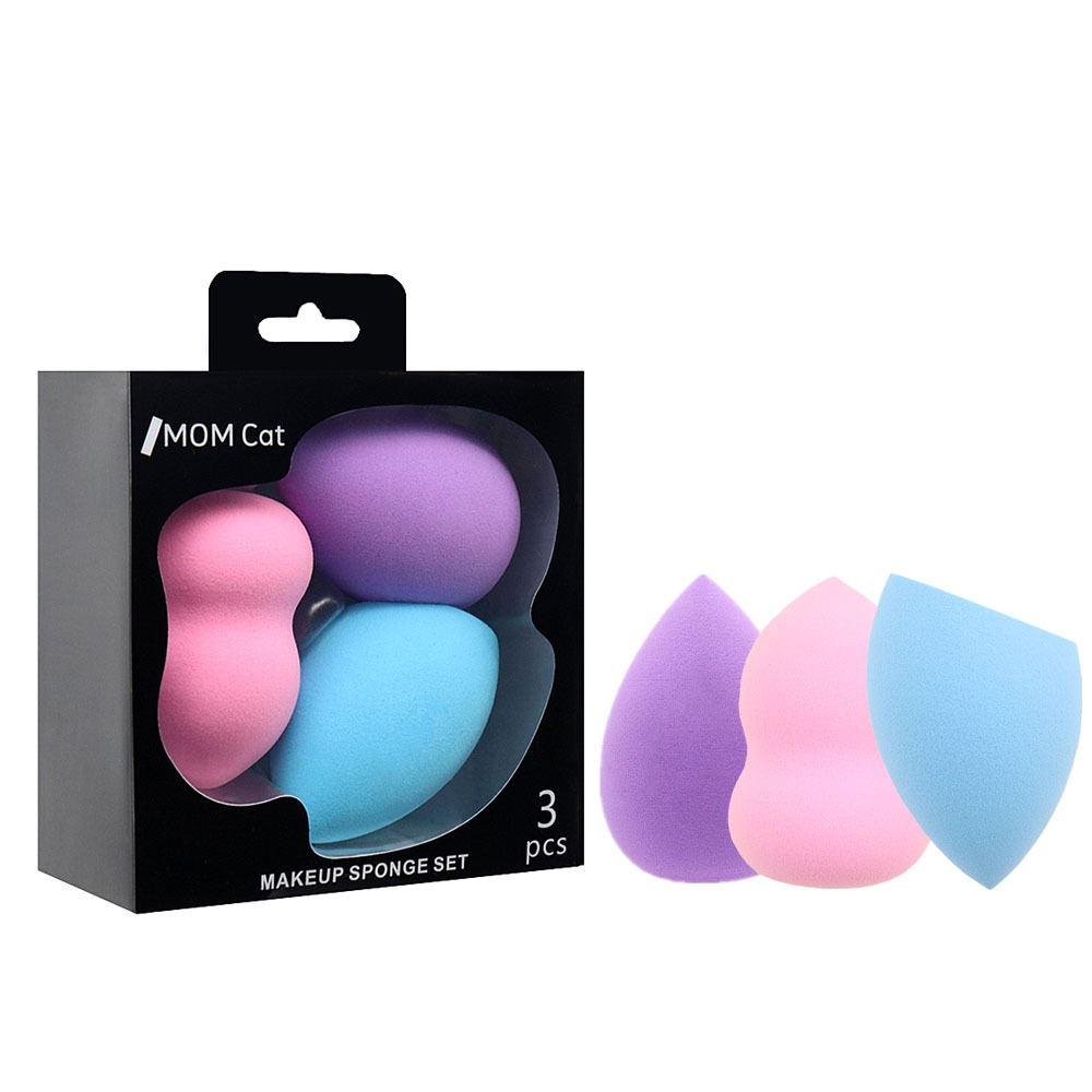 Simple Style Multicolor Hydrophilic Non-latex Makeup Sponge 1 Set display picture 1