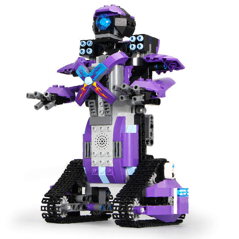 宇星13001-13004遙控APP版羅伯特機器人拼裝益智小顆粒積木玩具