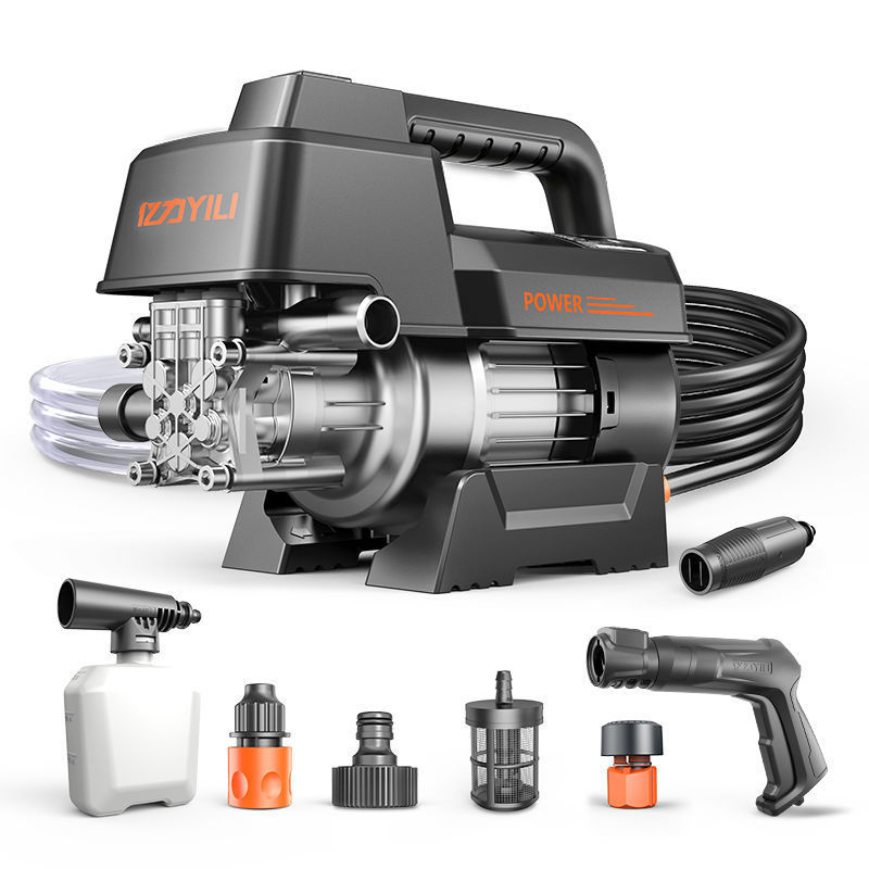 亿力洗车神器高压水泵220V家用刷车自动助清洗机大功率便携式水枪