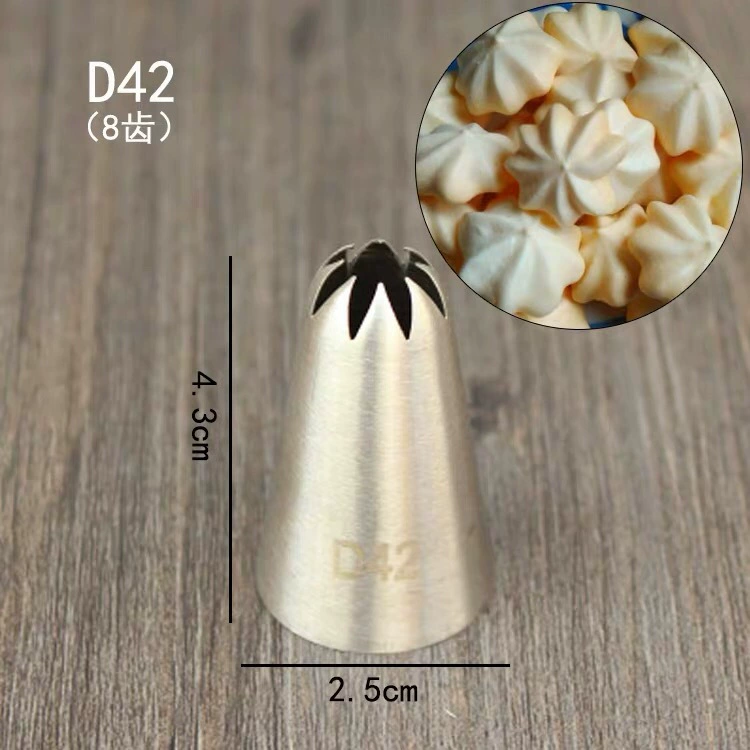 Cake Decorating Piping Nozzles Set, 304 Stainless Steel, Medium Rose Tips (Multiple Patterns)
