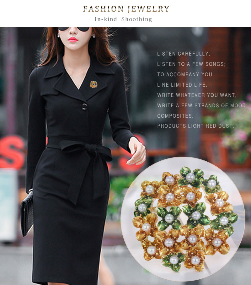 Oil Drop Rose Brooch Fashion Wild Temperament Dark Rose Flower Corsage Wholesale Nihaojewelry display picture 3