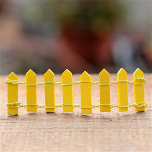 Micro landscape simulation small fence bendable fence ecological bottle DIY assembly small ornaments wood products monochrome