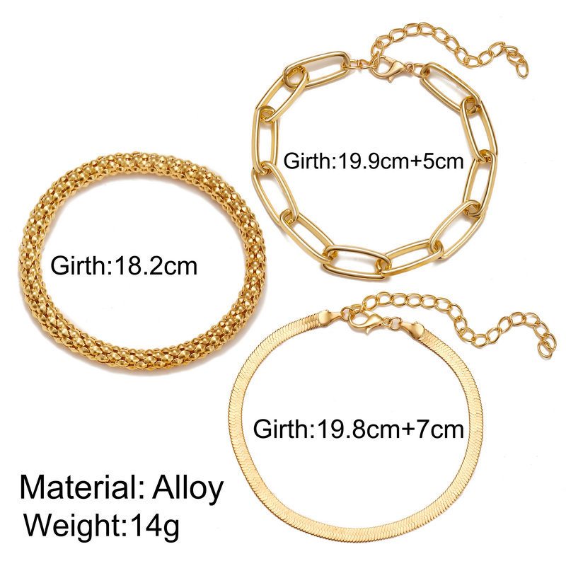 new snake bone chain multi-layer bracelet creative retro personality metal chain bracelet_voghion.com