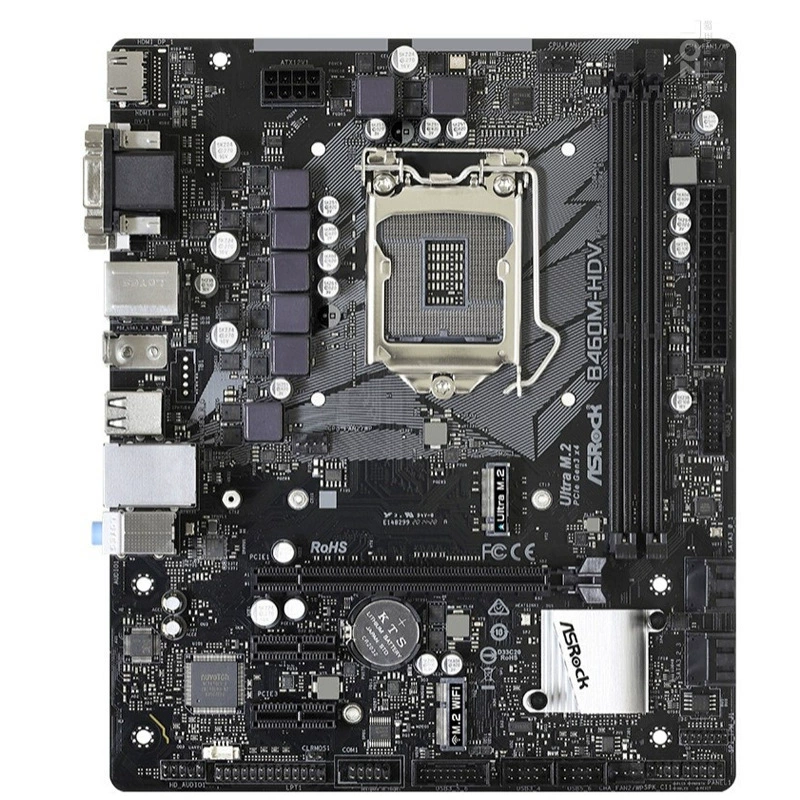 Материнская плата ASROCK B460M-HDV, сокет LGA1200, поддержка процессоров 10-го поколения Intel