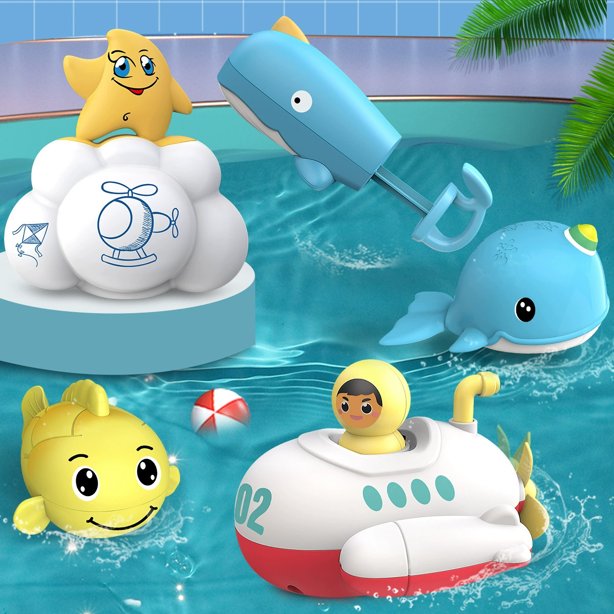 (Граница торговли), заводная игрушка для ребенка для bath игры в воде, новая коллекция, креативный подарок