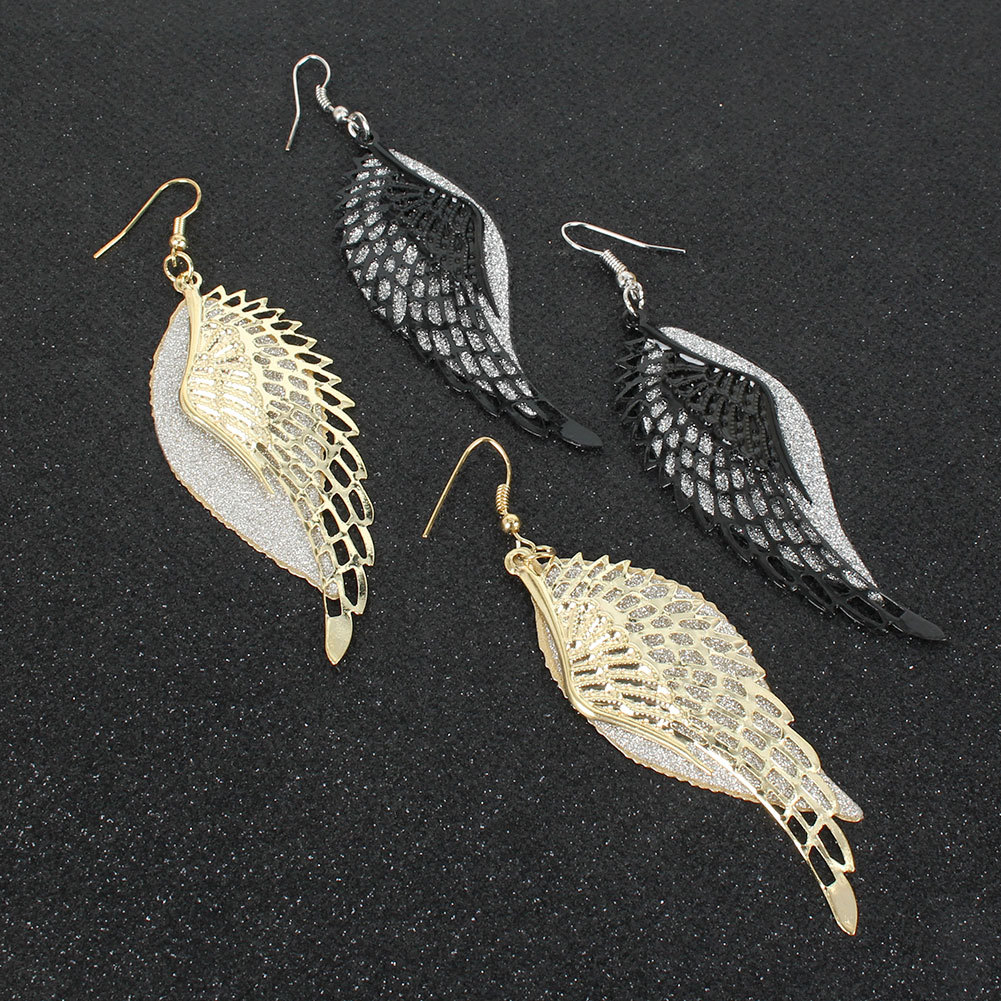 Fashion Jewelry Alloy Fan-shaped Frosted Simple Earrings Wholesale Nihaojewely display picture 2