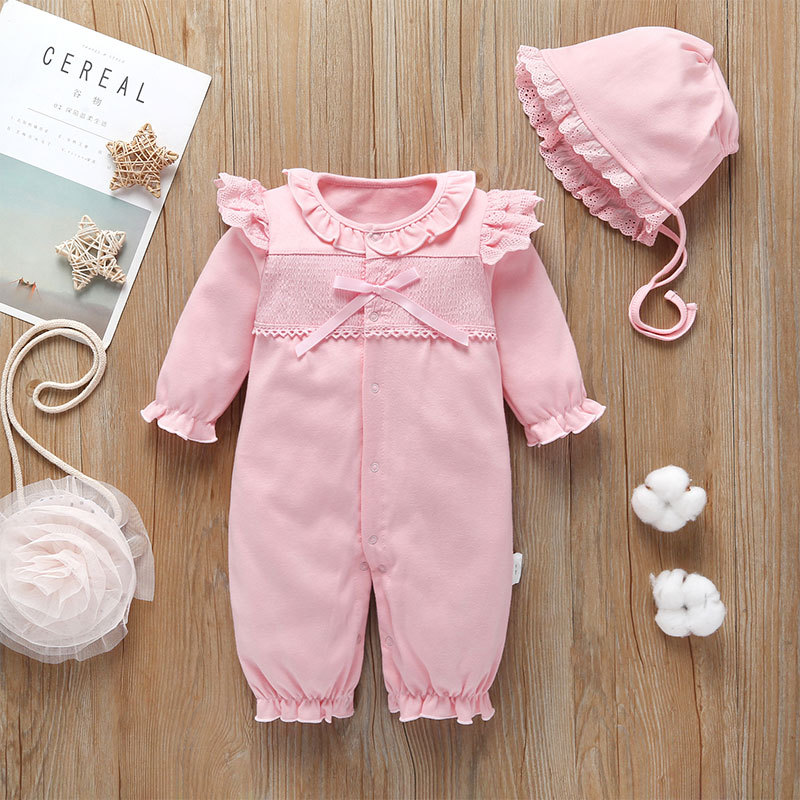 New Cotton Jumpsuit Body Newborn  With Hat  Cute Colorful Clothes display picture 2