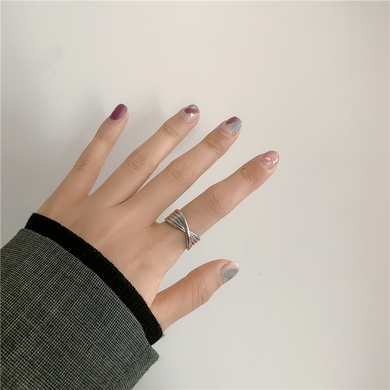 Anillo Abierto Simple De Metal display picture 7