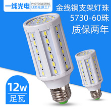 2年质保LED足功率12W 瓦工程节能暖白冷白恒流庭院灯玉米灯超亮