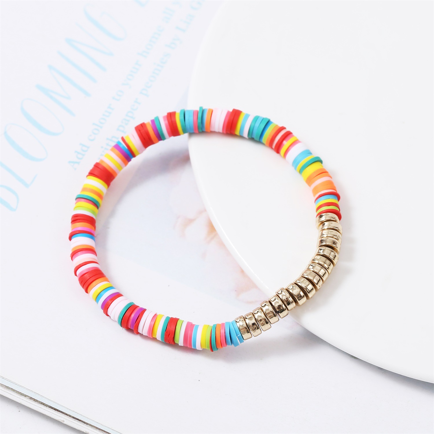 Bohemian Ethnic Style Beaded Multi-layer Rice Bead Mixed Color Elastic Bracelet display picture 15