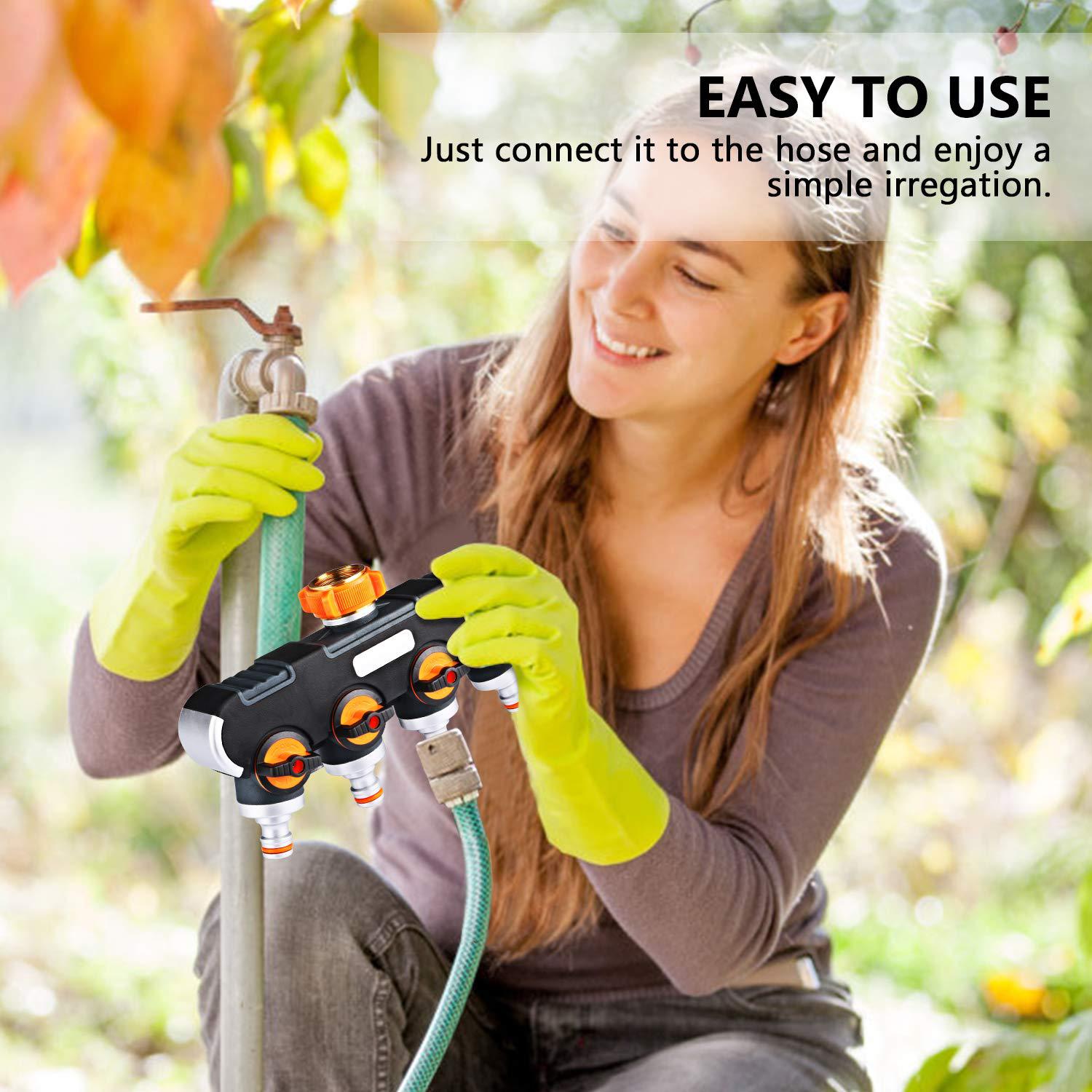 Cross-border Garden Irrigation Four-way Faucet Splitter, Gardening Accessories, E-commerce Wholesale Sprinklers,_voghion.com