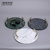 Organic marble round metal jewelry, storage system, hotel decorations