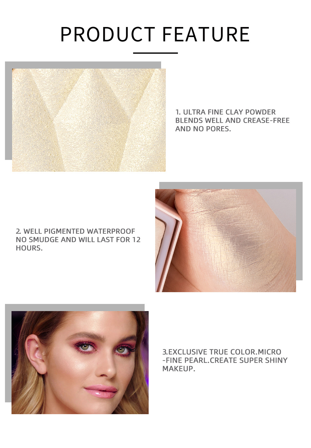 Fashion Solid Color Pressed Powder display picture 3