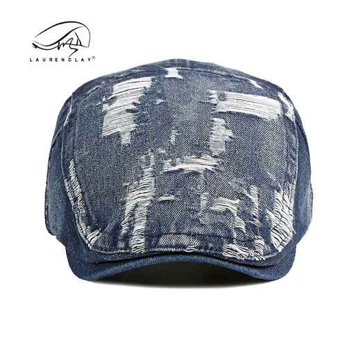 Wholesale Spring Summer Autumn Cowboy Bucket Hat, Korean Style Fashion Washed Distressed Duckbill Cap for Women Ethnic Forward Hat