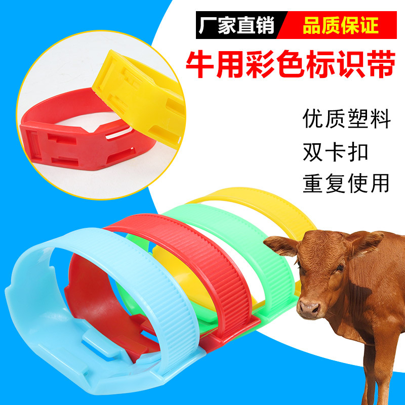 牛用标记彩带牛标记脚环彩色识别带加厚耐磨牛标记牌 牛用标记带