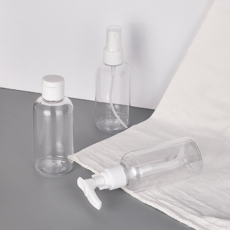 工厂现货 100mlPET瓶 旅行分装瓶 日化套装瓶 乳液瓶 塑料喷雾瓶