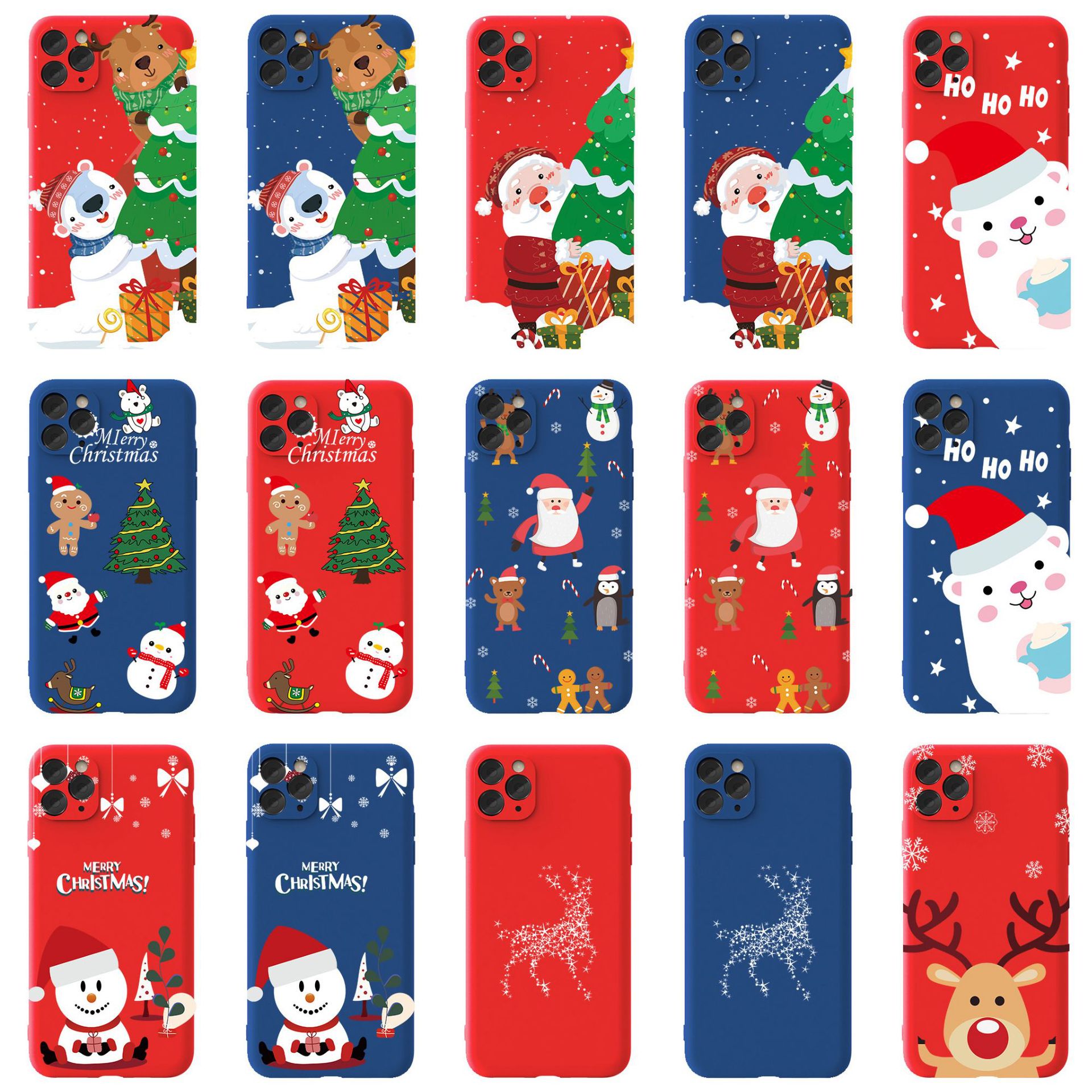 Europe and America iPhone12 Mobile phone shell new pattern Liquid state silica gel apply Apple 11 Christmas smart cover Soft shell customized
