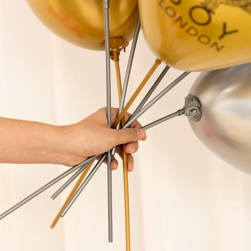 Металлический цвет воздушный шар стержень держатель 40 см воздушный шар стержень держатель металлическая текстура воздушный шар стержень буксир металлический цвет стержень буксир