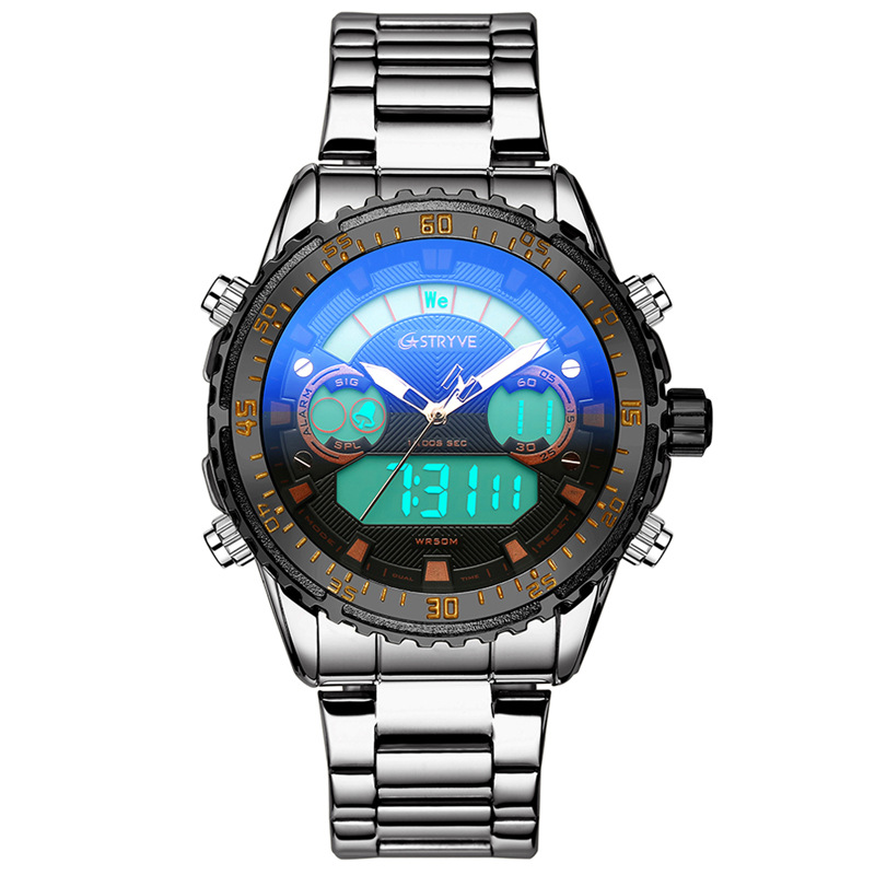 STRYVE reloj deportivo para hombre reloj electrónico impermeable reloj de cuarzo para hombre reloj de acero inoxidable reloj electrónico S8020